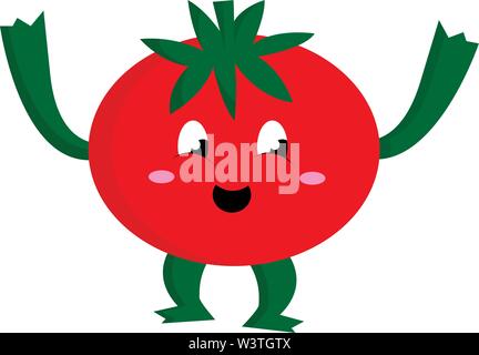 Vector Illustration Of Tomato Character Stickers With Cute Expression Cool  Funny Tomato Isolated Stock Illustration - Download Image Now - iStock