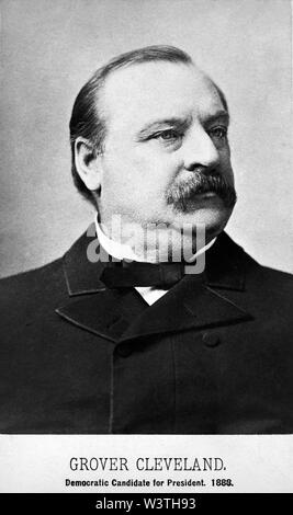 Grover Cleveland (1837-1908), 22nd and 24th President of the United States 1885–89 and 1893–97, Head and Shoulders Portrait, 1888 Stock Photo