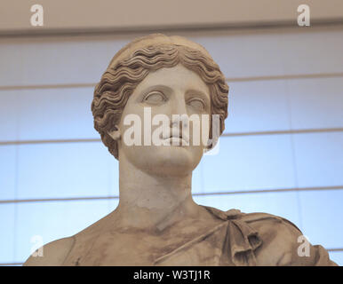 Flora Maior or Flora Farnese (2nd century AD.) Detail, marble. Colossal statue. National Archaeological Museum Naples. Stock Photo