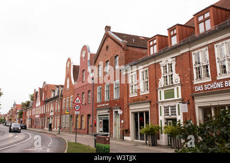 Shops on Kurfürstenstrasse near the historic Dutch Quarter in Potsdam, Germany. Stock Photo