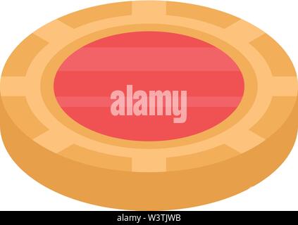 Jelly biscuit icon, isometric style Stock Vector