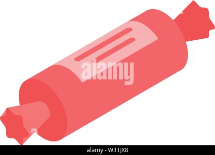 Red bonbon icon, isometric style Stock Vector