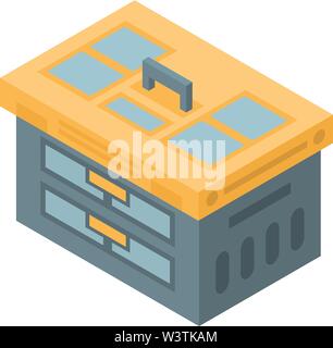 Tool box icon, isometric style Stock Vector
