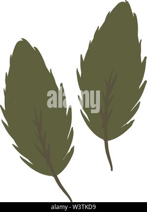 Green Tree and Leaves. Vector Illustration Stock Vector Image & Art - Alamy