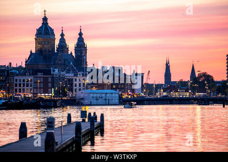 Amsterdam, Netherlands, downtown, St. Nicholas Basilica, Stock Photo