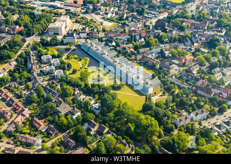 Aerial photograph of the Science Park Gelsenkirchen in Gelsenkirchen im Ruhrgebeit in North Rhine-Westphalia in Germany, Ruhr area, Europe, aerial pho Stock Photo