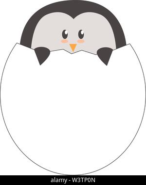 Cartoon penguin egg vector illustration design Stock Vector Art ...