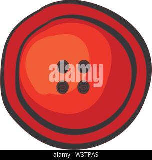 Red button, illustration, vector on white background. Stock Vector