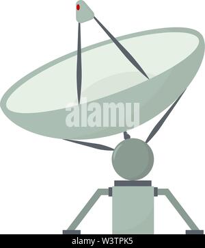 Big satellite dish, illustration, vector on white background. Stock Vector