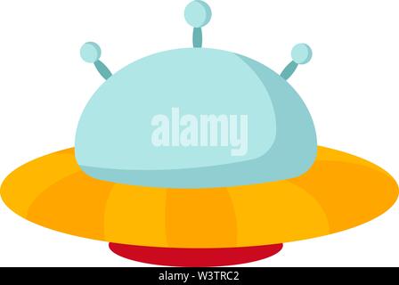 Yellow spaceship, illustration, vector on white background. Stock Vector