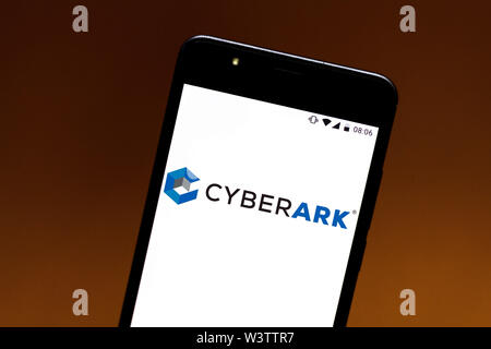 Brazil. 8th July, 2019. In this photo illustration the CyberArk logo is seen displayed on a smartphone. Credit: Rafael Henrique/SOPA Images/ZUMA Wire/Ģ����ý Live News Stock Photo