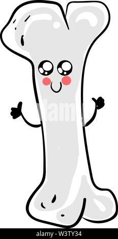 Cute doggy bone, illustration, vector on white background. Stock Vector