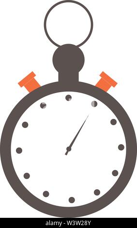 Black stopwatch, illustration, vector on white background Stock Vector