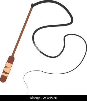 Hunting crop, illustration, vector on white background. Stock Vector