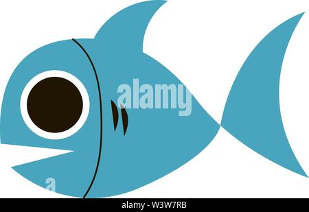 Cute fish with big eyes cartoon character on transparent background  illustration Stock Vector Image & Art - Alamy