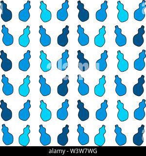 Bottles wallpaper, illustration, vector on white background. Stock Vector