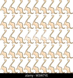 Brachiosaurus wallpaper, illustration, vector on white background. Stock Vector