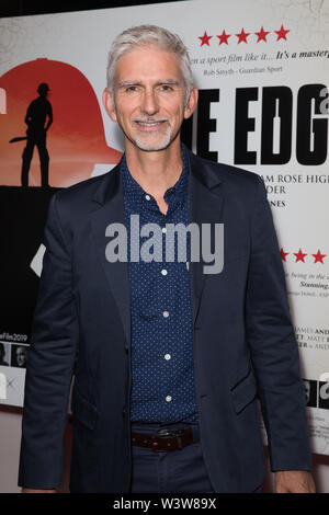 Damon Hill attends the World Premiere of 'THE EDGE' at Picturehouse Central. Stock Photo