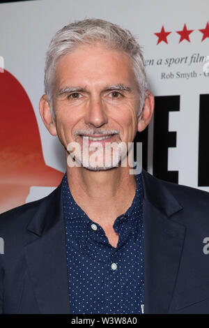 Damon Hill attends the World Premiere of 'THE EDGE' at Picturehouse Central. Stock Photo