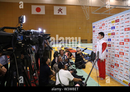 Tokyo, Japan. 17th July, 2019. Daiki Hashimoto (JPN) Artistic Gymnastics : Japan men's national team training camp for The 2019 Artistic Gymnastics World Championships Stuttgart at Ajinomoto national training cener in Tokyo, Japan . Credit: Yohei Osada/AFLO SPORT/Alamy Live News Stock Photo