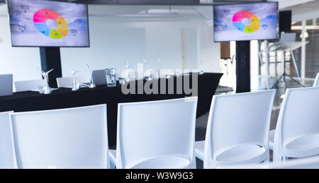 Modern conference room with chairs and table in office Stock Photo