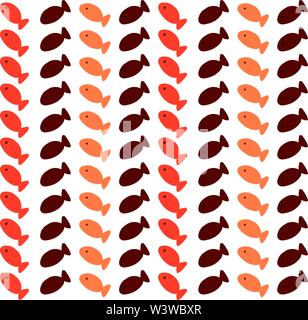 Fishes wallpaper, illustration, vector on white background. Stock Vector