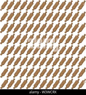 Rolling pins wallpaper, illustration, vector on white background. Stock Vector