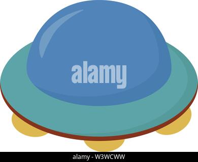 NLO, illustration, vector on white background. Stock Vector