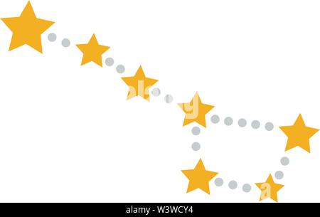 Ursa major, illustration, vector on white background. Stock Vector