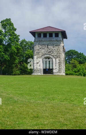 Newburgh, New York: The restored Tower of Victory at Washington's Headquarters National Historic Landmark. Stock Photo