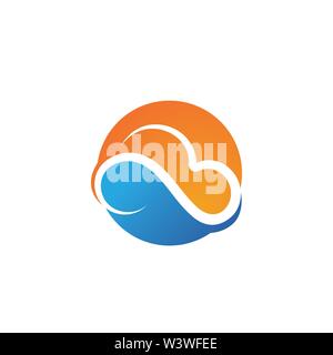 Cloud servers data logo and symbols icons Stock Vector