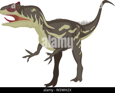 Allosaurus dinosaur on white background illustration Stock Vector Image ...