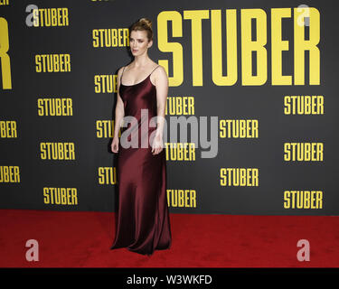 July 10, 2019 - Los Angeles, CA, USA - LOS ANGELES - JUL 10:  Betty Gilpin at the ''Stuber'' Premiere at the Regal LA Live on July 10, 2019 in Los Angeles, CA (Credit Image: © Kay Blake/ZUMA Wire) Stock Photo