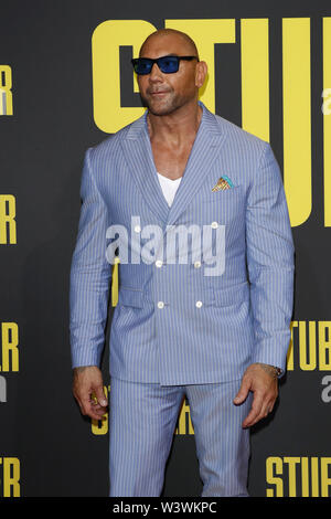 July 10, 2019 - Los Angeles, CA, USA - LOS ANGELES - JUL 10:  Dave Bautista at the ''Stuber'' Premiere at the Regal LA Live on July 10, 2019 in Los Angeles, CA (Credit Image: © Kay Blake/ZUMA Wire) Stock Photo