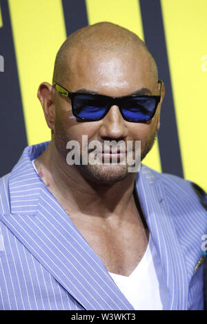 July 10, 2019 - Los Angeles, CA, USA - LOS ANGELES - JUL 10:  Dave Bautista at the ''Stuber'' Premiere at the Regal LA Live on July 10, 2019 in Los Angeles, CA (Credit Image: © Kay Blake/ZUMA Wire) Stock Photo