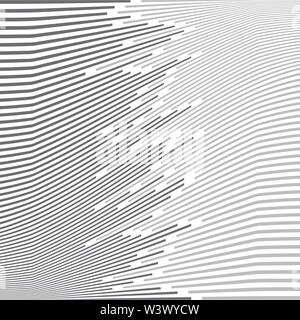 Abstract minimal design wave stripe gray and white line pattern background texture. vector illustration Stock Vector