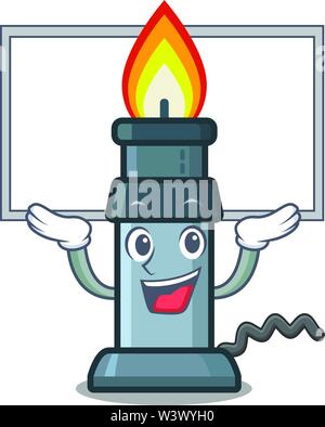 Up board bunsen burner isolated with the cartoon vector illustrtaion Stock Vector