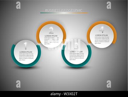 timeline template with circle buttons simple... Vector simple infographic circle time line template with rectangle ...