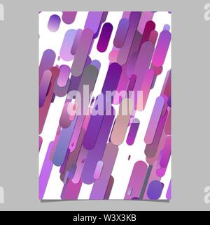 Purple trendy abstract gradient rounded stripe pattern page background template - vector stationery illustration Stock Vector