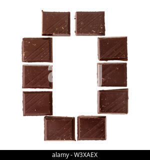 Isolate chocolate letter, alphabet Stock Photo