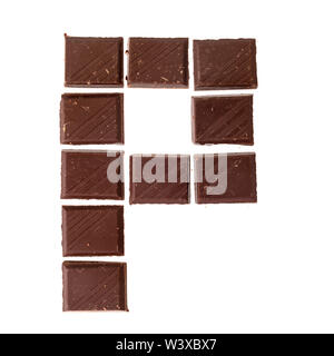 Isolate chocolate letter, alphabet Stock Photo