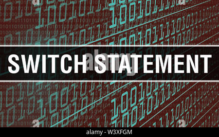 Switch with Binary code digital technology background. Abstract ...
