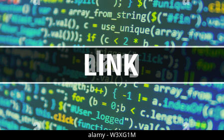 Web development concept: Link on wall background Stock Photo - Alamy