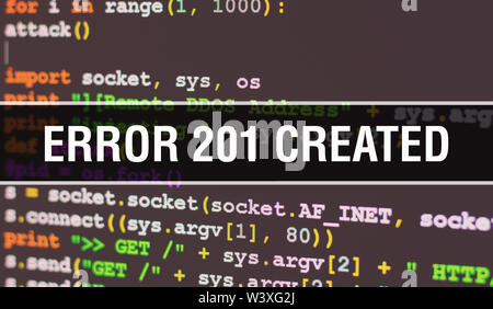 Error 201 Created with Binary code digital technology background ...