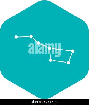 The Great Bear constellation icon, simple style Stock Vector