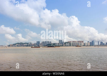 Taipa island viewing from Macau Peninsula Stock Photo