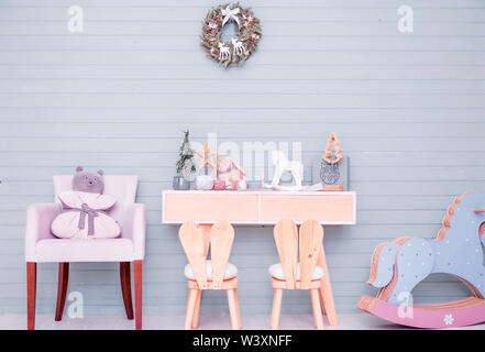 children's room decor in the New Year's style Stock Photo