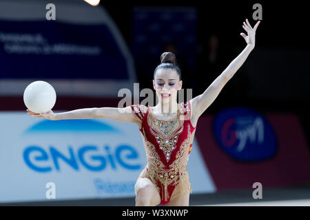 Ano Maria from Spain performs her ball routine during 2019 Grand Prix de Thiais Stock Photo