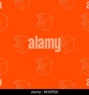 Shooting gallery pattern vector orange Stock Vector