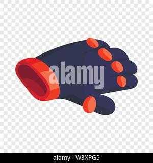 Glove for biker icon, isometric style Stock Vector